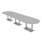 Skutchi Designs 45 in W, 165.75 in L, 29 in H, Engineered Wood Top, Grey HAR-RAC-46x168-DOU-XD01 - alternate 1